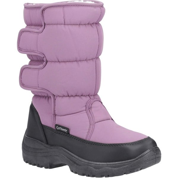 Cotswold Welland Textile Women's Purple Winter Mid Calf Boots
