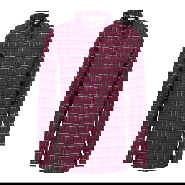 Mountain Warehouse Womens/Ladies Balsam Brushed Flannel Longline Shirt - Burgundy - 