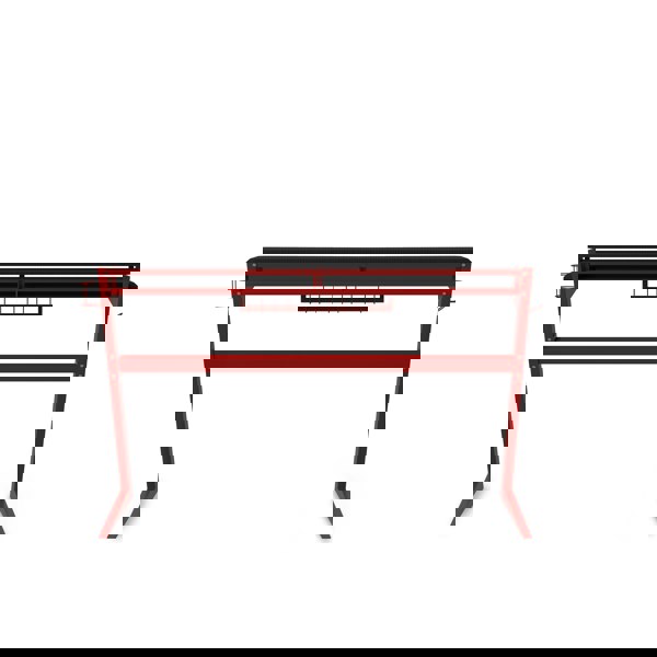 Dorel Home Aries Gaming Desk in Black / Red