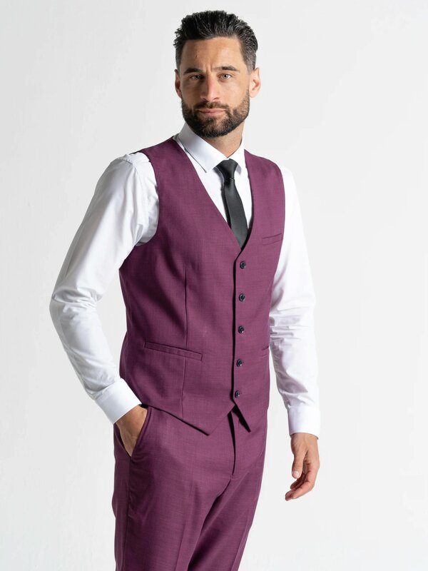 V2 Classic Henry - Purple Three Piece Suit