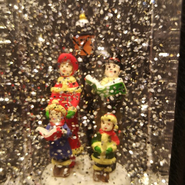 Samuel Alexander 27cm Glitter Water Spinner Lantern - Warm White LED - Choir