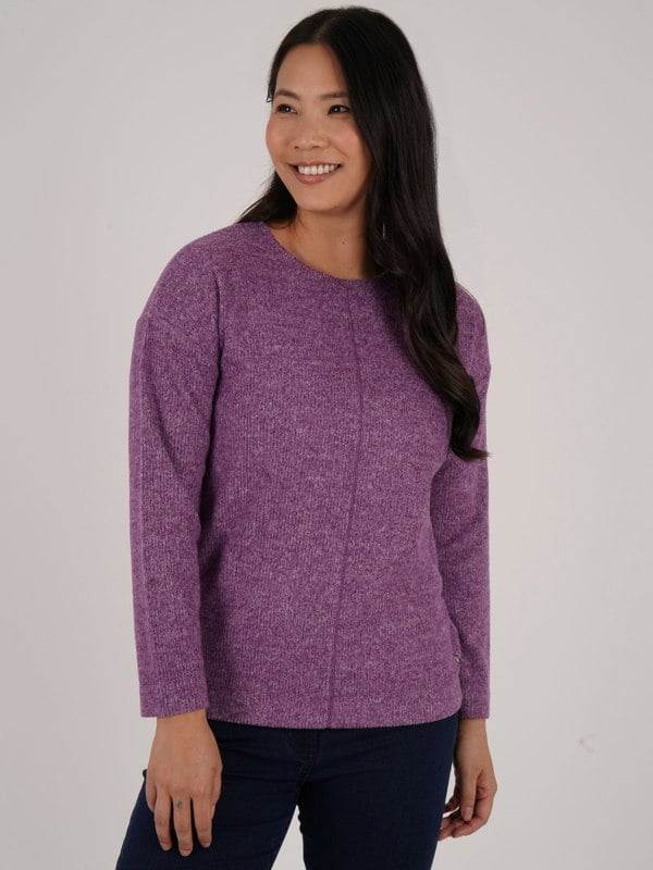 PennyPlain Crew Neck Long Sleeve Top - Amethyst