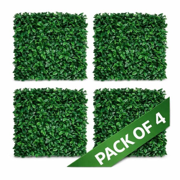 Gardenwize Pack of 4 Artificial Green Wall Panels UV-Resistant Garden & Indoor Feature Wall