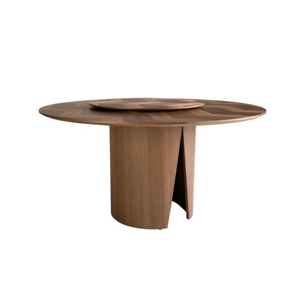 Angel Cerdá Round walnut dining table 1130