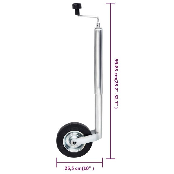 Berkfield Jockey Wheel for Trailer 48 mm Galvanized Steel