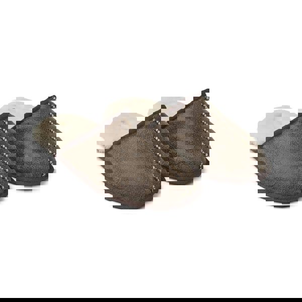 Mens Slipper Rustic Brown Nappa