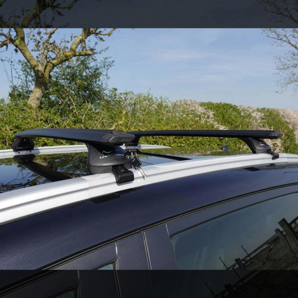 Green Valley Aerodynamic Roof Rack Wing Bars in Black, Fits MG EHS / HS 2018+ onwards Flush Rails