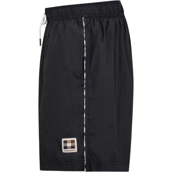 Aquascutum Active CC PIPING BEACH SHORTS AB_B006_BB004 16 Black Swim Shorts Mens S
