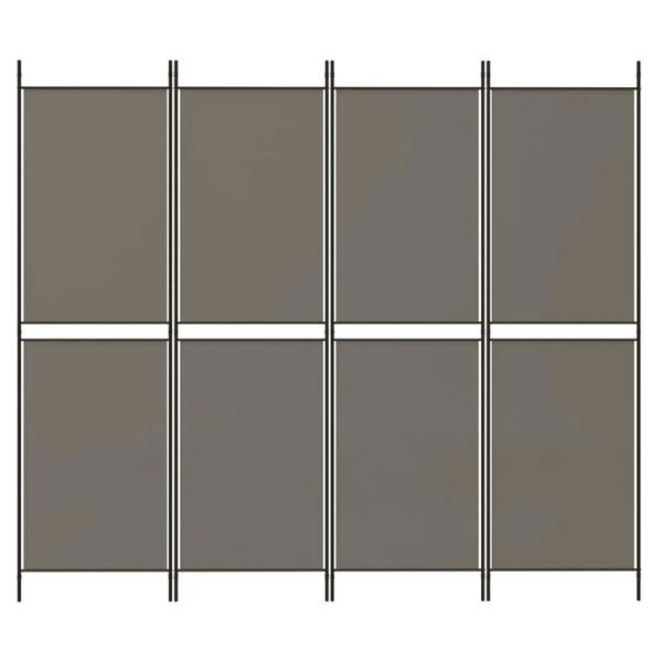 Berkfield 4-Panel Room Divider Anthracite 200x220 cm Fabric