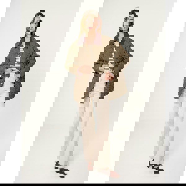 Blue Vanilla Diamond Quilted Oversized Coat