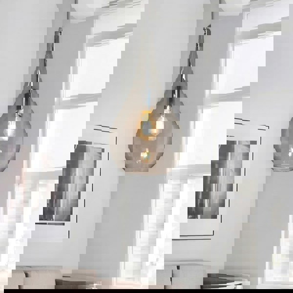 Rafaelo Mobilia Teardrop Smoked Light Shade Ceiling Pendant Grey