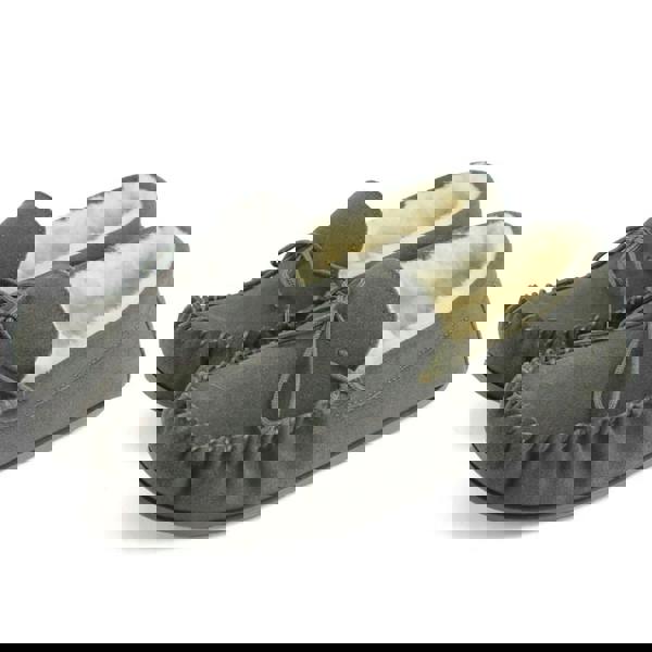 Eastern Counties Leather Mens Joel Suede Moccasins - Grey - 