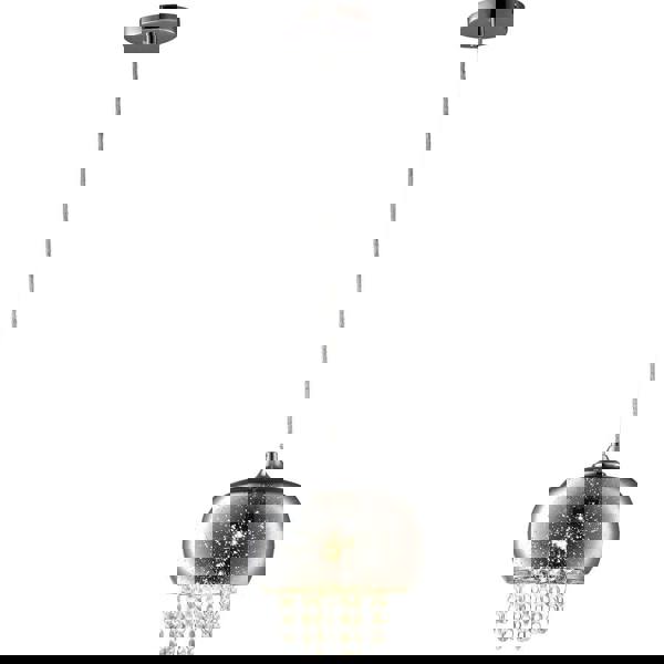 Milagro Starlight Pendant Lamp Stunning Chrome Glass And Crystals