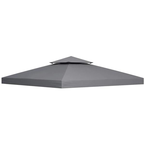 Double-tier gazebo top cover in deep grey, fitted canopy roof