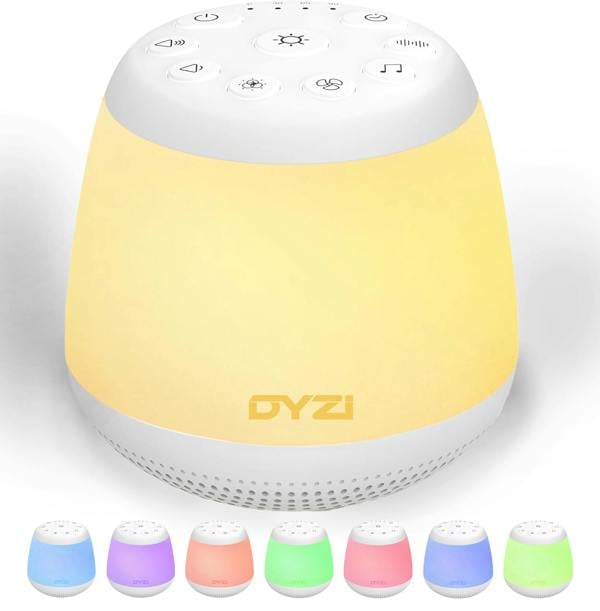 Dyzi RGB night light with white noise for baby toddler adult therapy