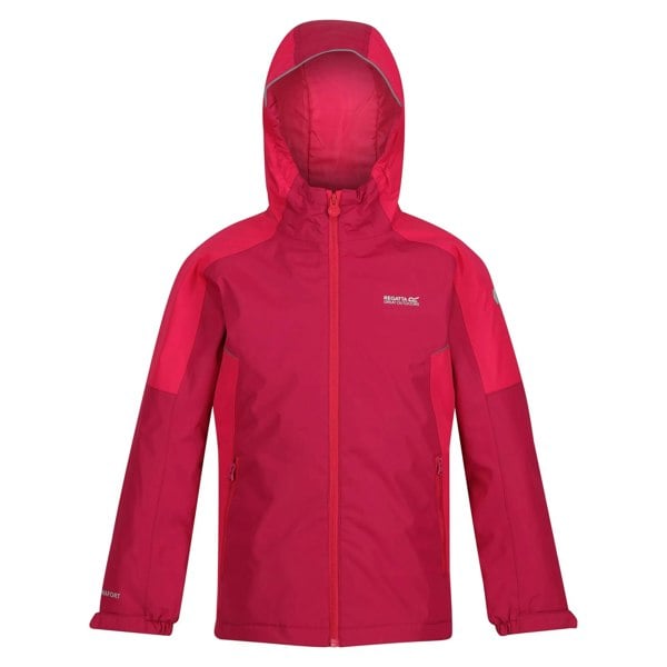 Regatta Girls Hurdle IV Insulated Waterproof Jacket - Berry Pink/Pink Potion