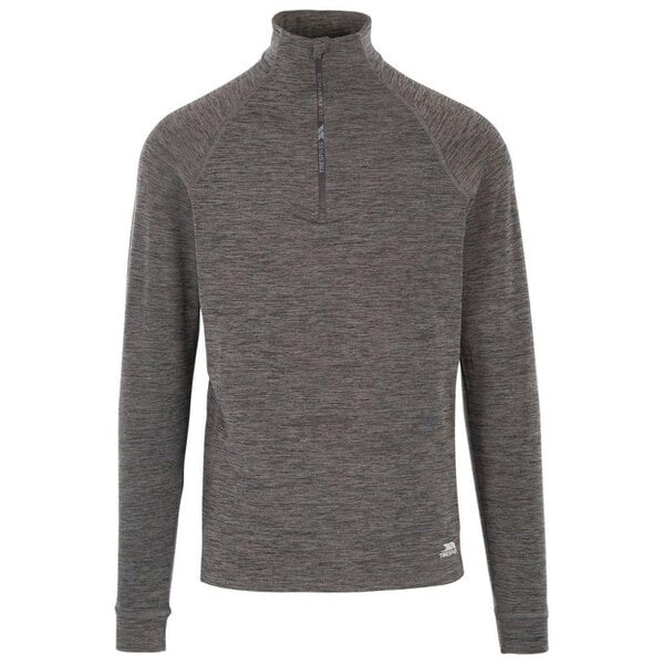 Trespass Mens Harold Half Zip Fleece Top - Black Marl