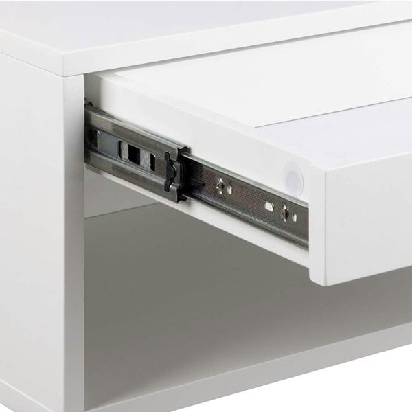 Furniture To Go Cholet Square Bedside Table with 1 Drawer in White