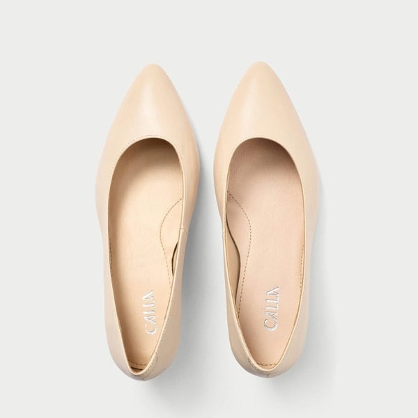 Calla Claudia - Light Beige Leather Courts