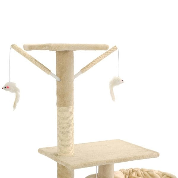 Berkfield Cat Tree with Sisal Scratching Posts 230-250 cm Beige