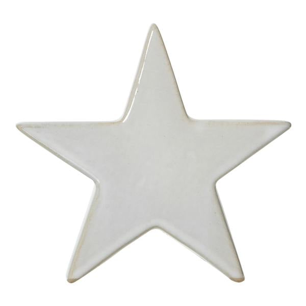 Hill Interiors Ceramic Star Christmas Decoration - White - 