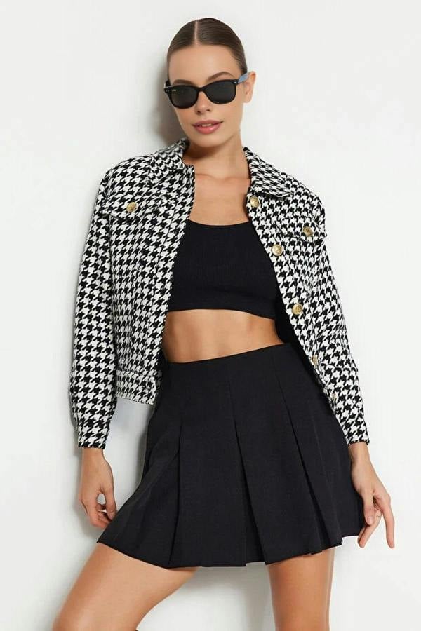 WOVCOR Pleated Woven Short Skirt
