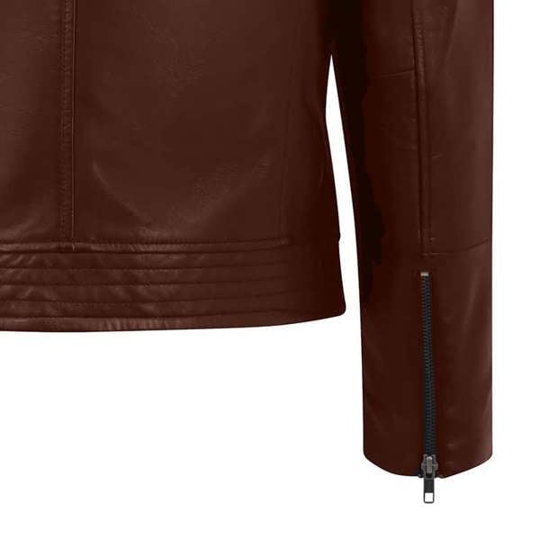 PRIMEHIDE Biker Leather Jacket Albert Cognac