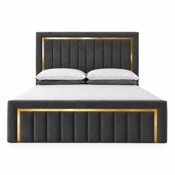 Paradise Beds New Gold Strip Ottoman Bed Frame