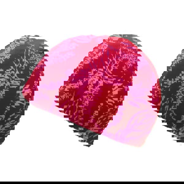 Vibrant red and pink floral Fashy Junior Lycra Swim Cap