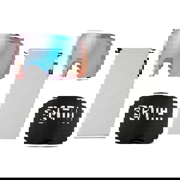 Smith Ski Goggles I/O Mag XL 0JX 4O Black ChromaPop Pro Photochromic Gold Mirror & CP Storm Blue Sensor Mirror