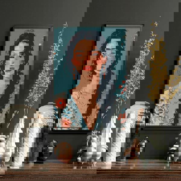 Artwork For Living Room Walls | Set of 3 Boho Women Wall art Prints