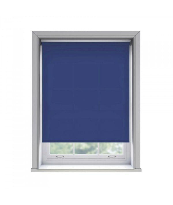 NewEdgeBlinds No Drill Navy Thermal Blackout Roller Blind (170cm Drop)