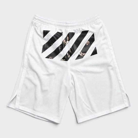 Off-White Caravaggio Mesh Shorts White Black