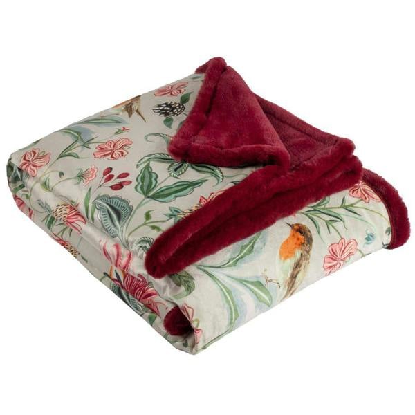 Wylder Beatrice Velvet Floral Throw - Multicoloured - 