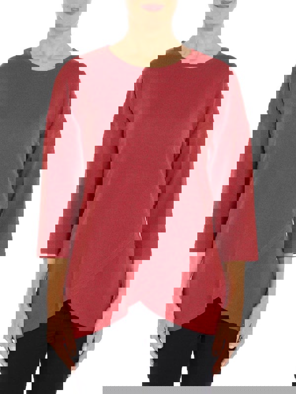 PennyPlain Cross Over Hem Tunic - Rust