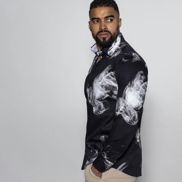 SMOKE PRINT SHIRT – Premium Men's Patterned Shirt by Claudio Lugli | Bold Design, Tailored Fit, Best Printed Shirts