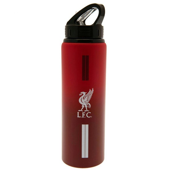 Liverpool FC Stripe Aluminium Water Bottle - Red/White/Black