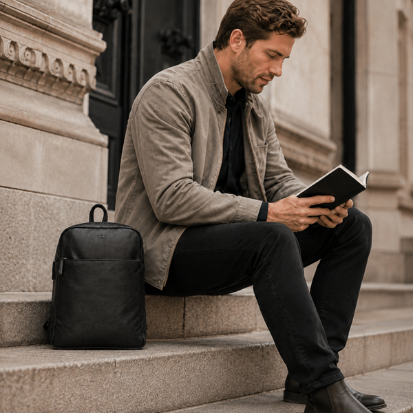 Leather Company Real Leather Backpack with Multiple Pockets: TOKYO
