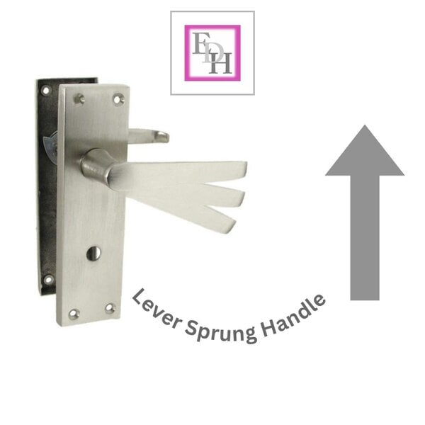EDH Door Hardware Victorian Straight Satin Nickel Interior Bathroom Door Handles