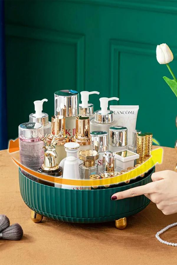 Living and Home 22CM Spinning Skincare Cosmetic Organizer All-purpose Turntable-style Material Storage