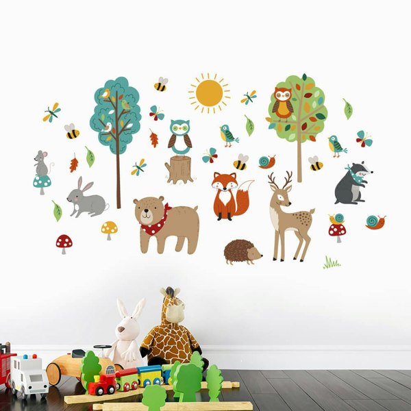 Woodland Friends Wall Stickers Wall stickers - Happy Linen Company