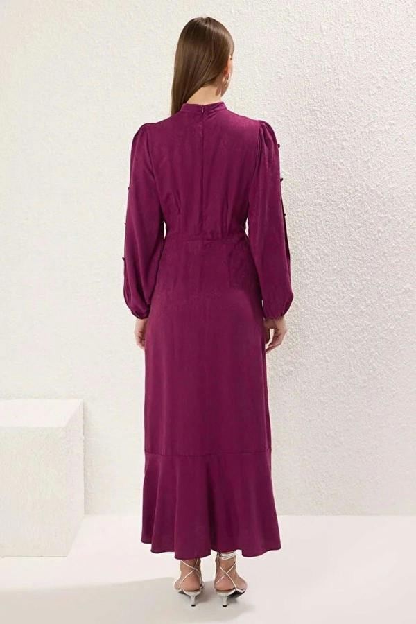 WOVCOR Jacquard Floral Woven Dress