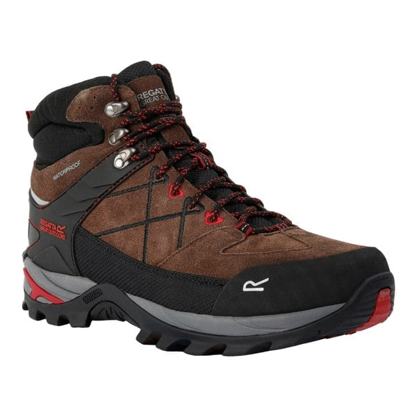 Regatta Mens Samaris Pro II Suede Walking Boots - Chestnut/Rio Red