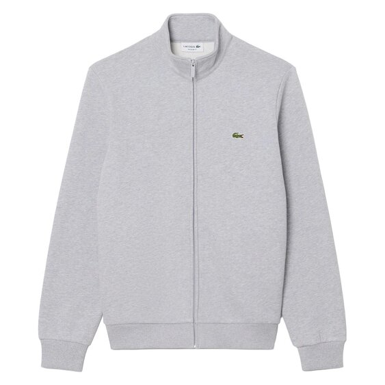 Lacoste SH8870 Full Zip Fleece Track Top - Silver Chine