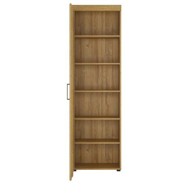 Wyld Haus Larkwood Tall Glazed Grandson Oak Wood Cupboard Left Hand