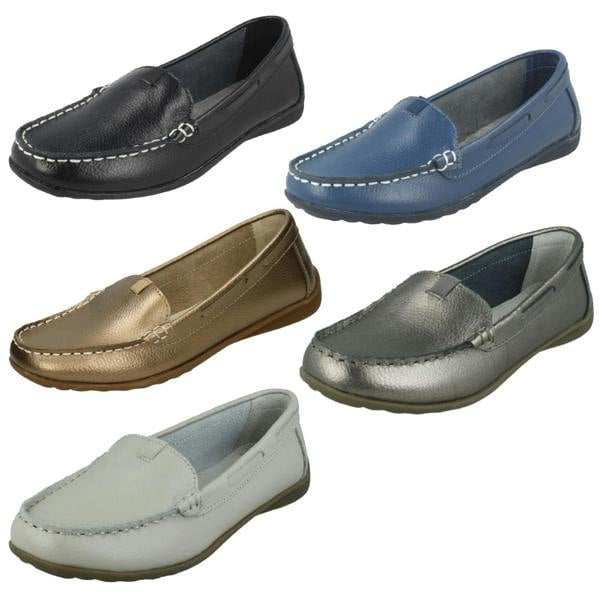Down to Earth Ladies Down To Earth Leather Loafers F80422
