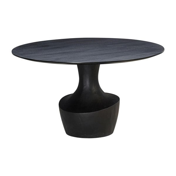 Furniture Edit Gevra Black Acacia & Faux Plaster Dining Table