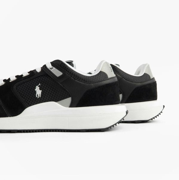 Polo Ralph Lauren Train 89 V2 Mens Suede Panelled Trainer Black / White