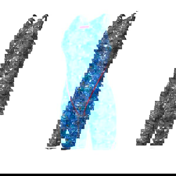 Arena Limited Edition Powerskin ST NEXT Splashy Multi blue shark print swimsuit with red trim and reinforced shoulder straps