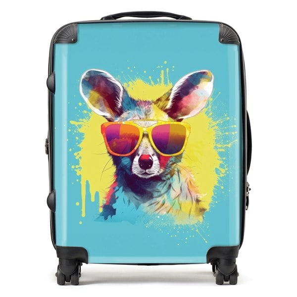 Warren Reed Splashart Wallaby In Glasses Suitcase